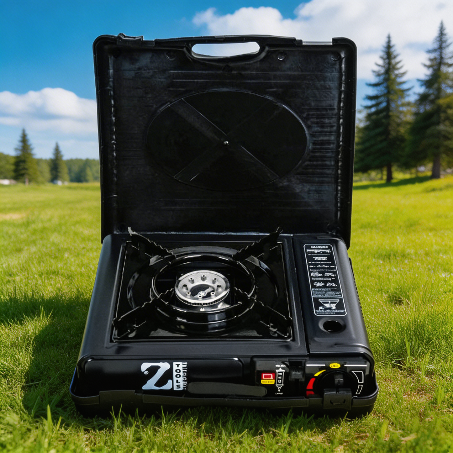 🍳 Aragaz Camping Portabil AD-2 ZTS5519 – Gătești Oriunde, Fără Complicații