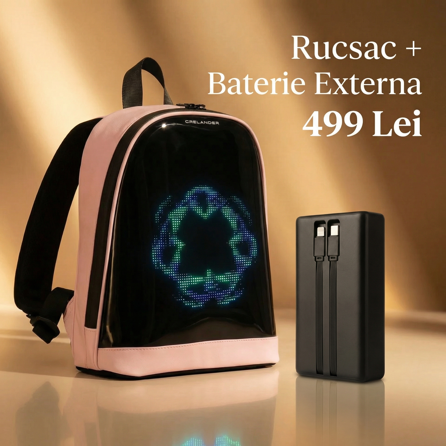🎒 Ghiozdan Smart cu Ecran LED – Stil care prinde viață!