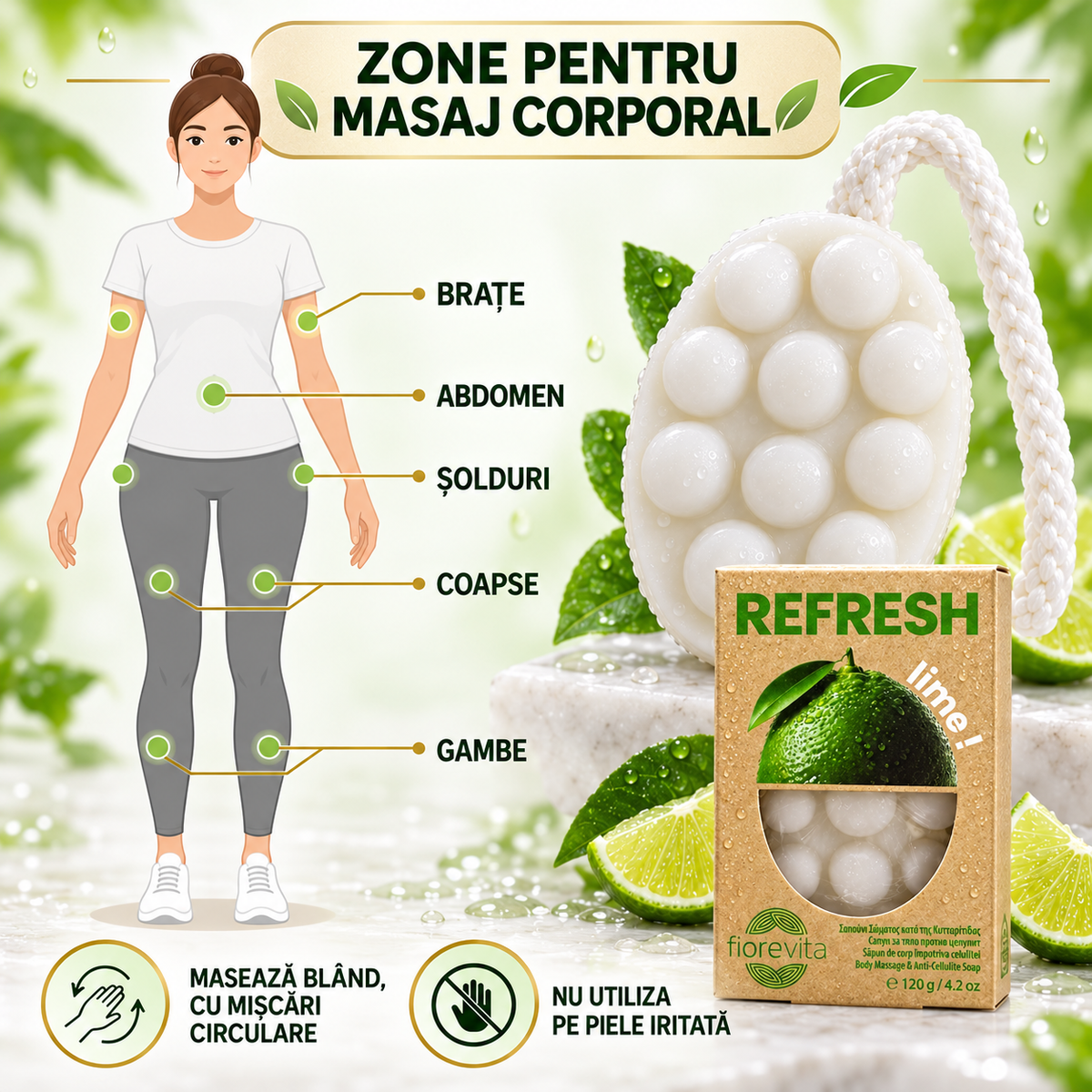 Săpun pentru celulită Refresh Lime – 1+1 GRATIS