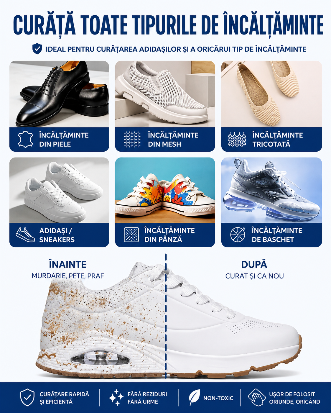 Șervețele pentru curățarea adidasilor