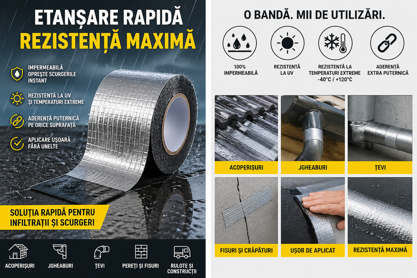 Flashband – Etanșare rapidă 1+1 gratis