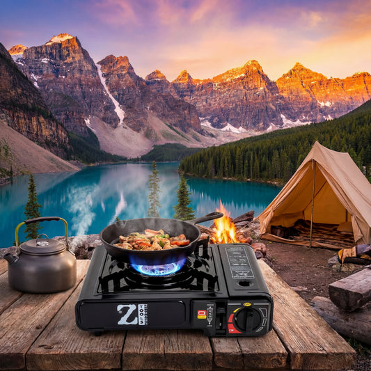 🍳 Aragaz Camping Portabil AD-2 ZTS5519 – Gătești Oriunde, Fără Complicații