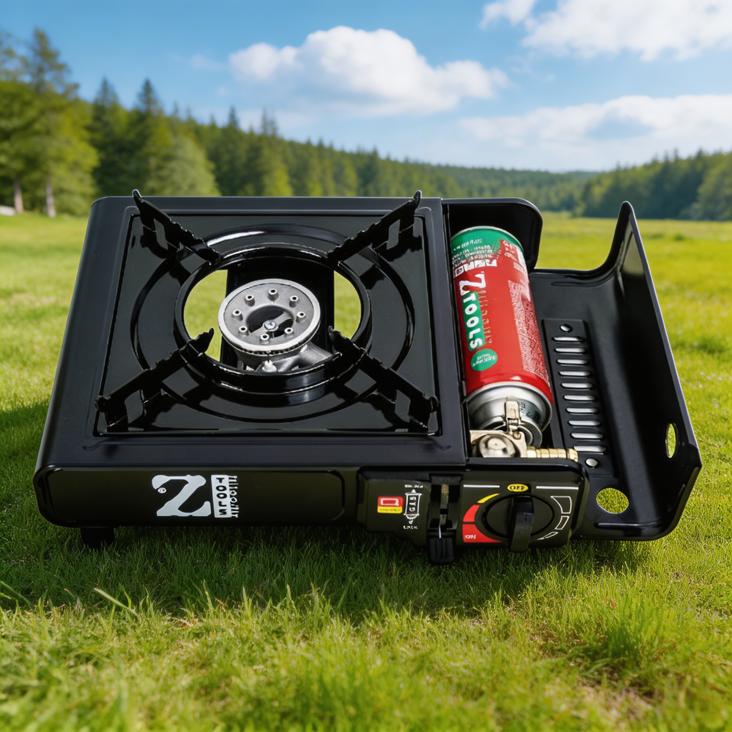 🍳 Aragaz Camping Portabil AD-2 ZTS5519 – Gătești Oriunde, Fără Complicații