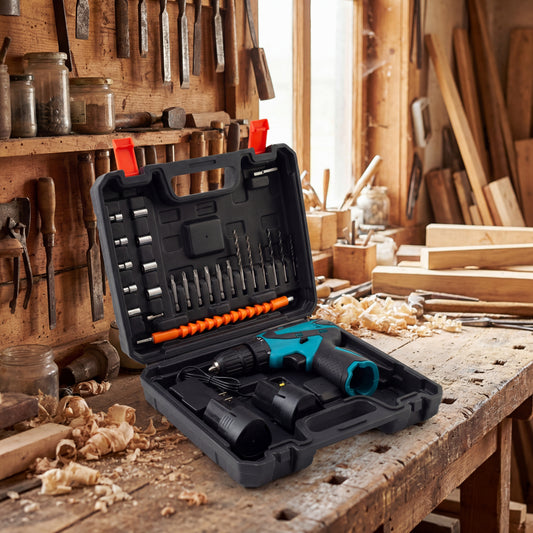 🔧 Set Șurubelniță Electrică 12V – 24 Accesorii | Putere & Versatilitate într-un Singur Kit