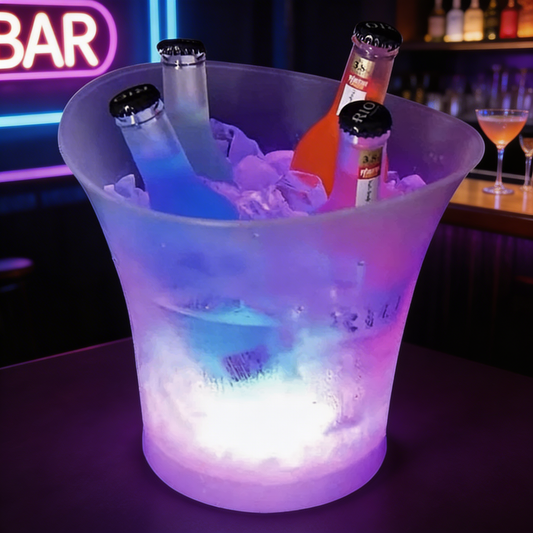 🍾 Frapieră Gheață 7L cu LED & Boxă Wireless – Petrecerea începe cu tine