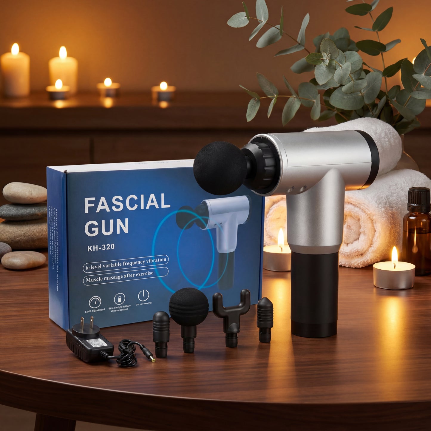 💪 Aparat de Masaj Profesional Fascial Gun KH-320 – Vibromasaj pentru Relaxare Profundă