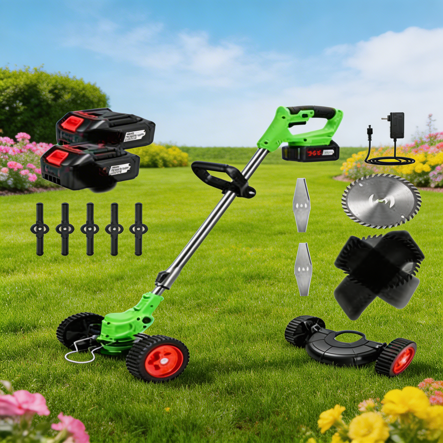 🌿 Motocoasă Electrică cu Roți 48V – Putere, Stabilitate și Control Maxim