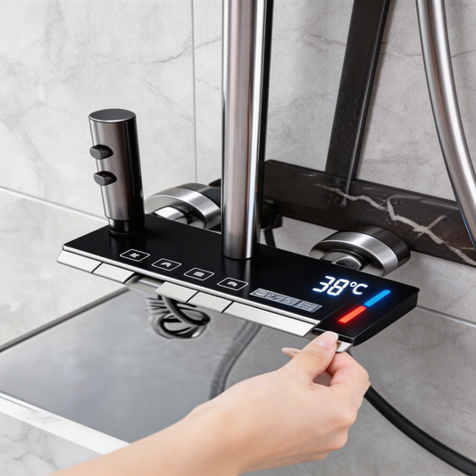 🚿 Set de Duș Digital cu LED & Afișaj Temperatură – Experiență Premium în Baia Ta