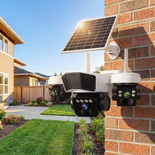 📡 Cameră de Supraveghere 4G 3 în 1 cu Panou Solar – Control Total, Oriunde