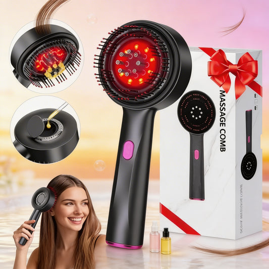 💆‍♀️ Perie de Masaj pentru Păr cu Lumină LED – Relaxare & Îngrijire 2 în 1