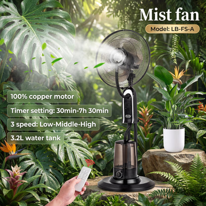 🌬️ Ventilator cu Umidificare (Mist Fan) – Răcoare Instant, Aer Proaspăt